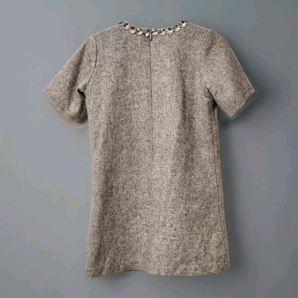 👗 BABY CZ by Carolina Zapf New York Grey Wool Dress ~ Sz 4T Holiday Party Fun - Picture 2 of 8